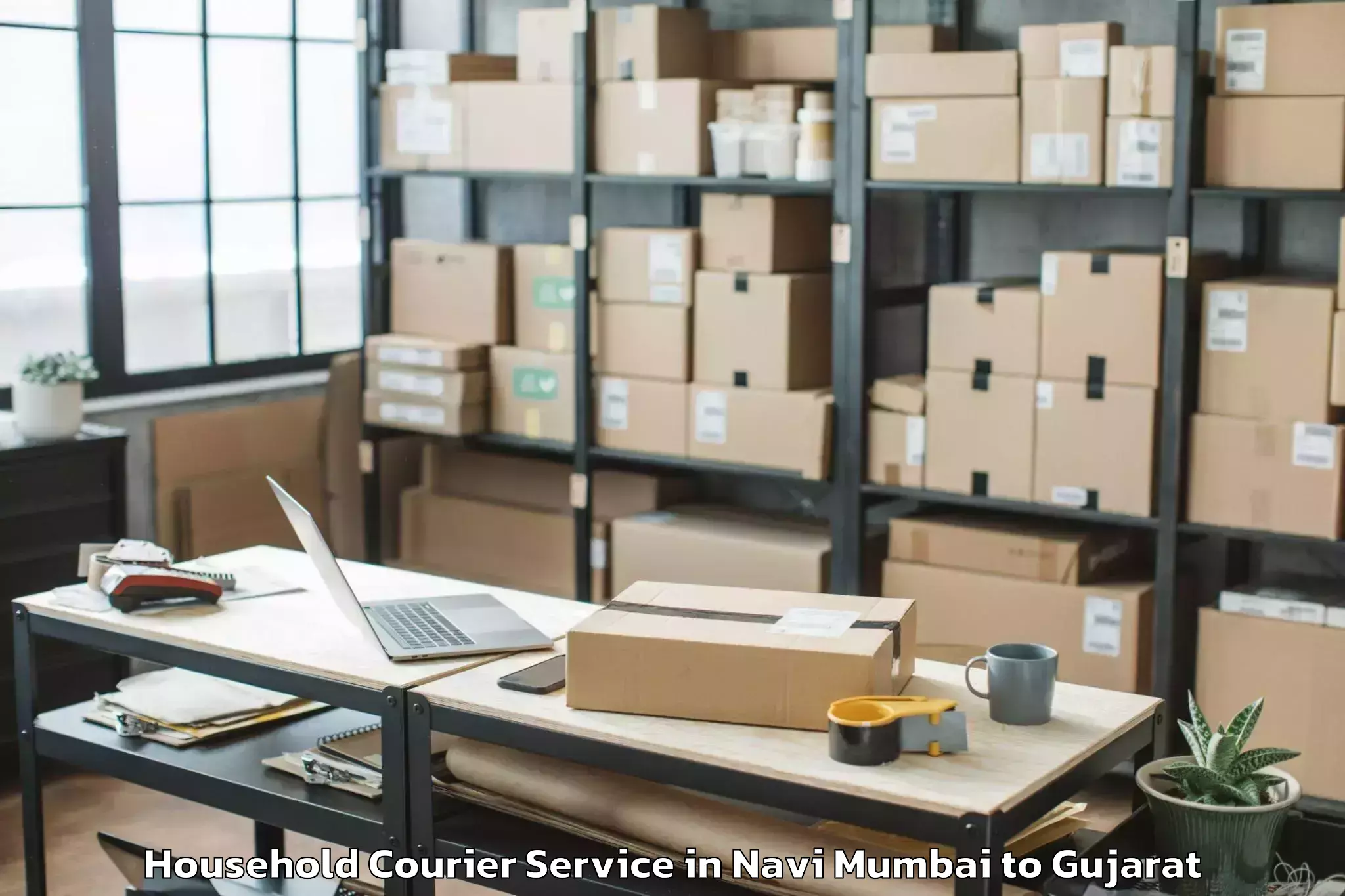 Book Navi Mumbai to Kotiya Household Courier Online